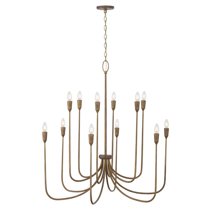 Capital Lighting Marley 12 Light Chandelier, Mystic Bronze