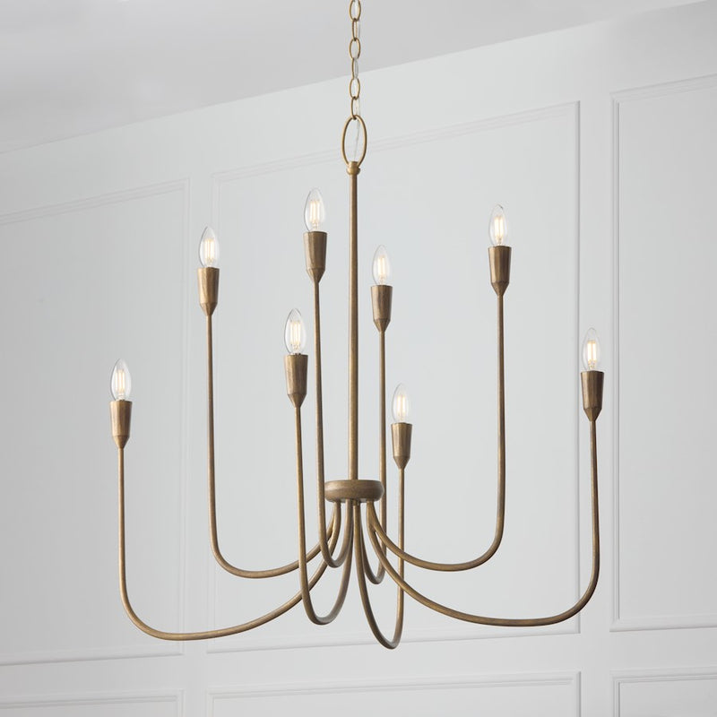 Capital Lighting Marley 8 Light Chandelier, Mystic Bronze