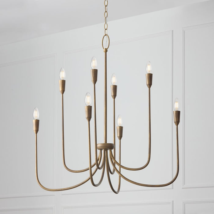Capital Lighting Marley 8 Light Chandelier, Mystic Bronze