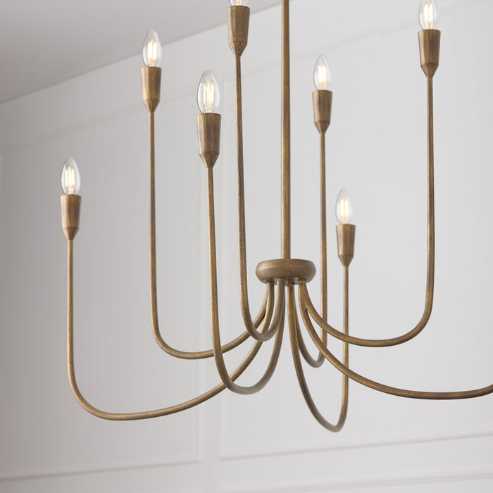 Capital Lighting Marley 8 Light Chandelier, Mystic Bronze
