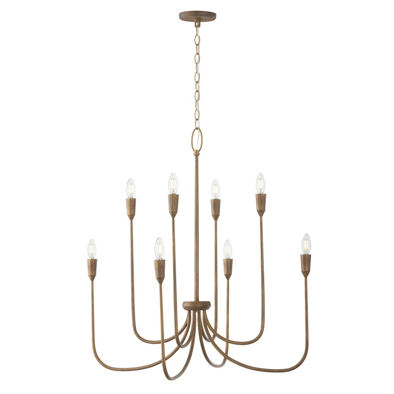 Capital Lighting Marley 8 Light Chandelier, Mystic Bronze