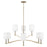Capital Lighting Ingrid 9Lt Chandelier, Brass/White Fabric Shade - 457091MA-715
