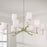 Capital Lighting Ingrid 9Lt Chandelier, Brass/White Fabric Shade