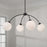 Capital Lighting Amos 4 Light Chandelier, Black Iron/Soft White