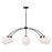 Capital Lighting Amos 6 Light Chandelier, Black Iron/Soft White