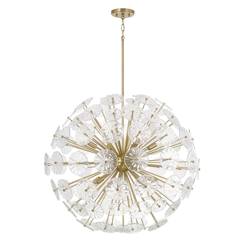 Capital Lighting Emelie 8 Light Chandelier, Matte Brass