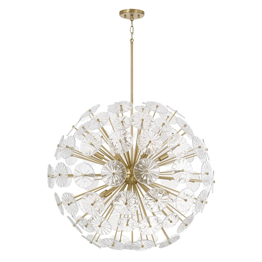 Capital Lighting Emelie 8 Light Chandelier, Matte Brass - 457881MA