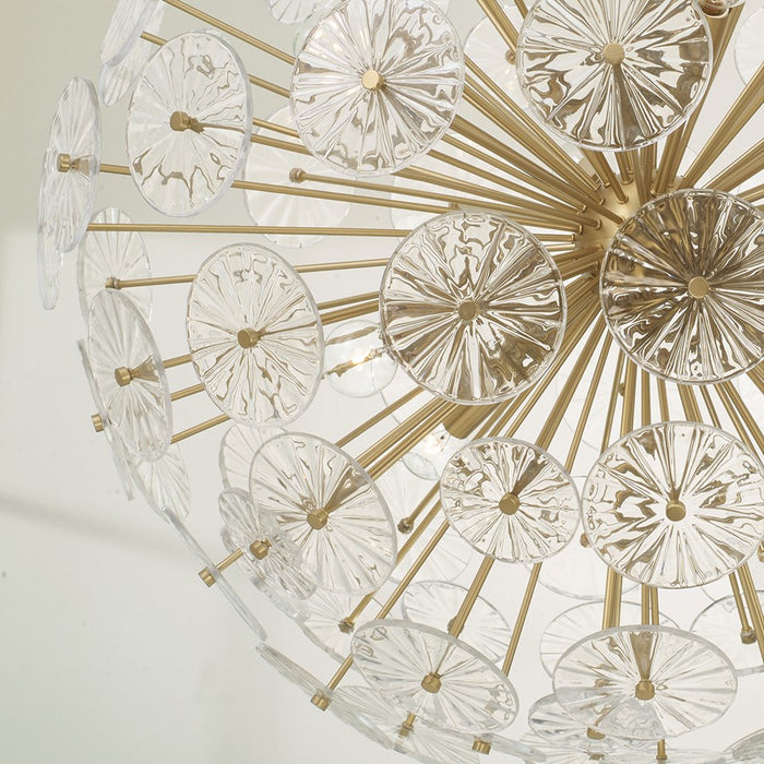 Capital Lighting Emelie 8 Light Chandelier, Matte Brass