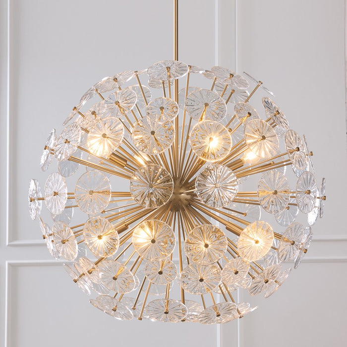 Capital Lighting Emelie 8 Light Chandelier, Matte Brass