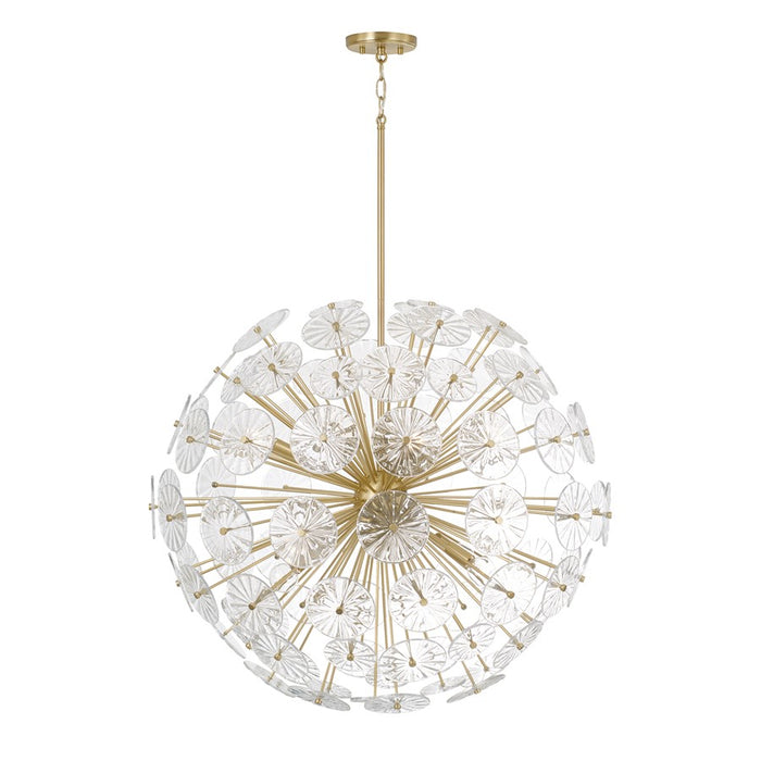 Capital Lighting Emelie 8 Light Chandelier, Matte Brass