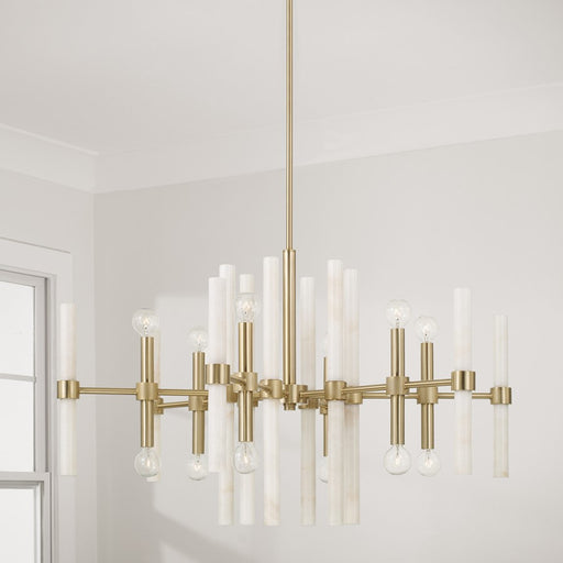 Capital Lighting Marlow 12 Light Chandelier, Matte Brass
