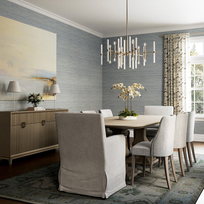 Capital Lighting Marlow 12 Light Chandelier, Matte Brass