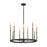 Capital Lighting Davis 9 Light Chandelier, Espresso and Brass - 458381ER