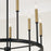 Capital Lighting Davis 9 Light Chandelier, Espresso and Brass