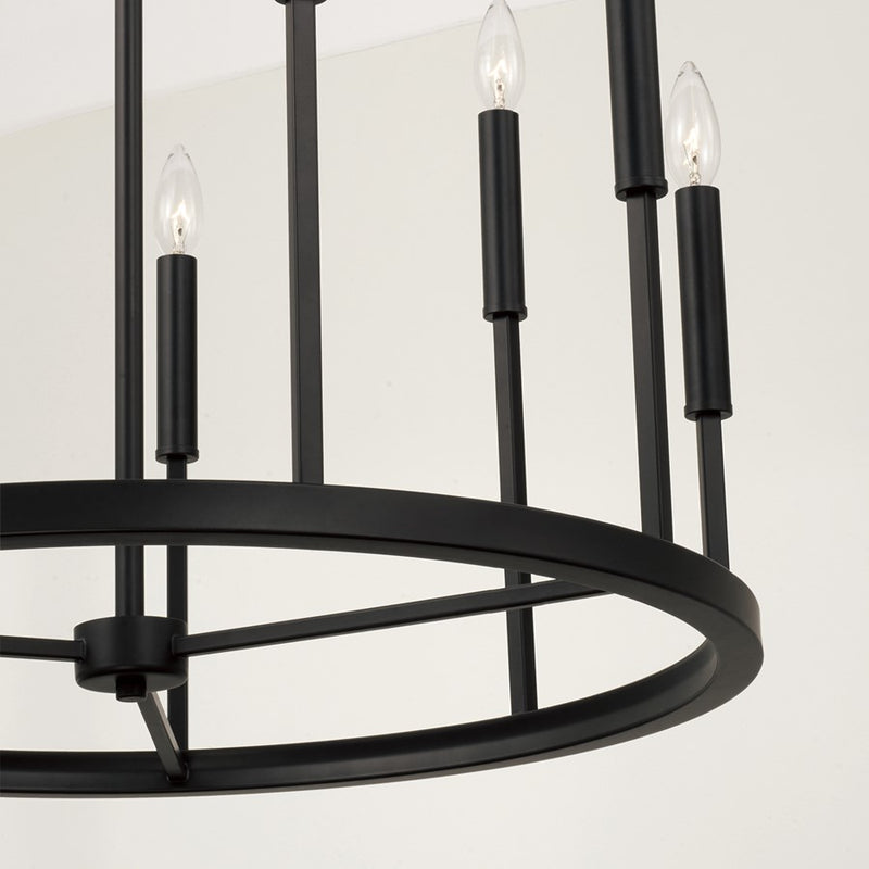 Capital Lighting Davis 9 Light Chandelier, Espresso and Brass