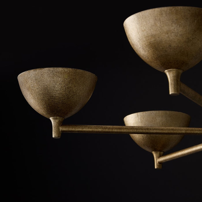 Capital Lighting Francesca 6Lt Chandelier, Gold/Textured Metal