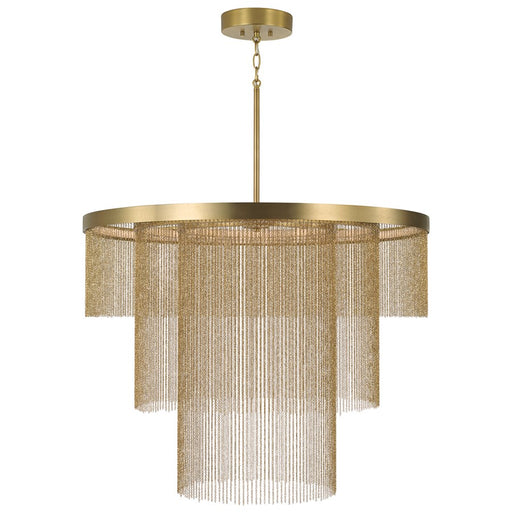 Capital Lighting Rae 3 Light Chandelier, Aged Brass - 459331AD