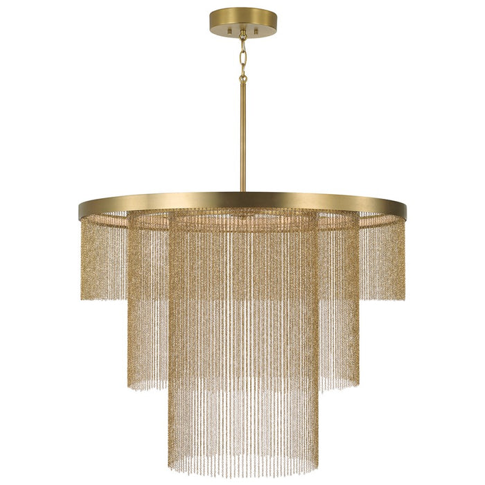 Capital Lighting Rae 3 Light Chandelier, Aged Brass - 459331AD