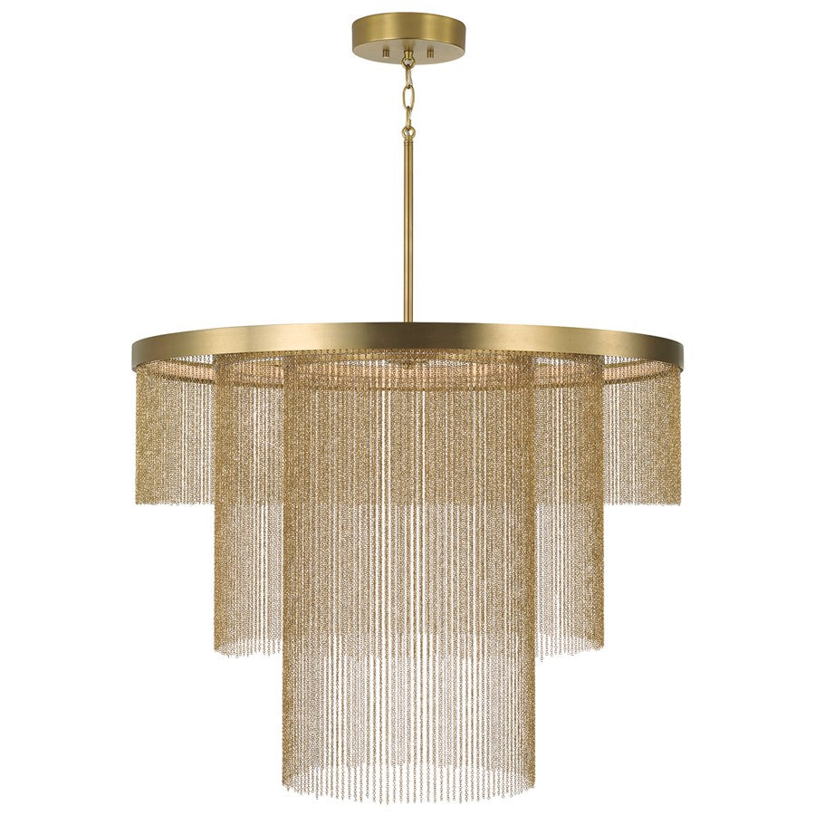 Capital Lighting Rae 3 Light Chandelier, Aged Brass - 459331AD