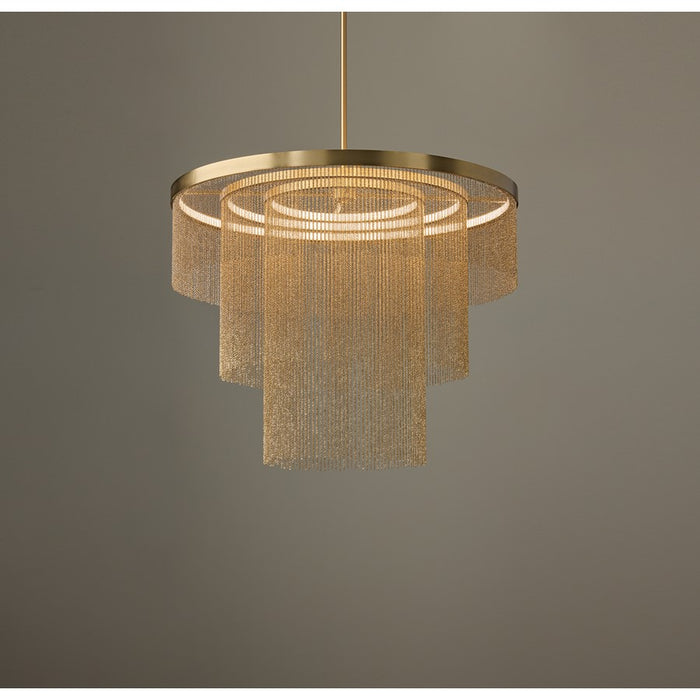 Capital Lighting Rae 3 Light Chandelier, Aged Brass