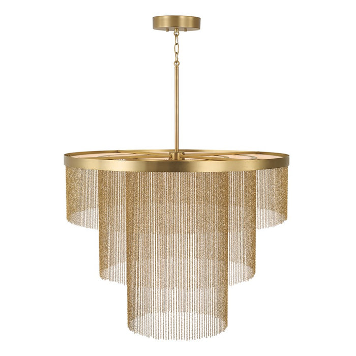 Capital Lighting Rae 3 Light Chandelier, Aged Brass