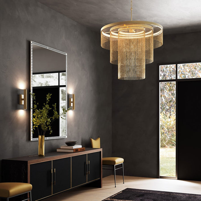 Capital Lighting Rae 3 Light Chandelier, Aged Brass