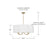 Capital Lighting Adrian 4 Light Chandelier, Aged Brass/White Fabric