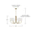 Capital Lighting Adrian 6Lt Chandelier, Aged Brass/White Fabric