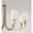 Capital Lighting Adrian 8Lt Chandelier, Aged Brass/White Fabric