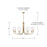 Capital Lighting Adrian 8Lt Chandelier, Aged Brass/White Fabric