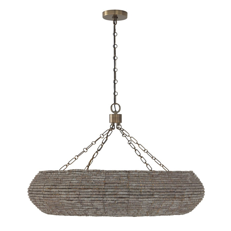Capital Lighting Morada 8Lt Chandelier, Aegean Grey and Dark Brass