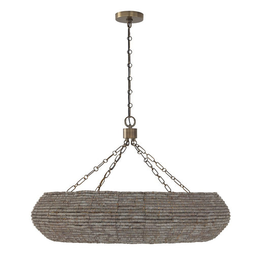 Capital Lighting Morada 8Lt Chandelier, Aegean Grey and Dark Brass - 459781AGD