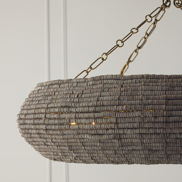 Capital Lighting Morada 8Lt Chandelier, Aegean Grey and Dark Brass