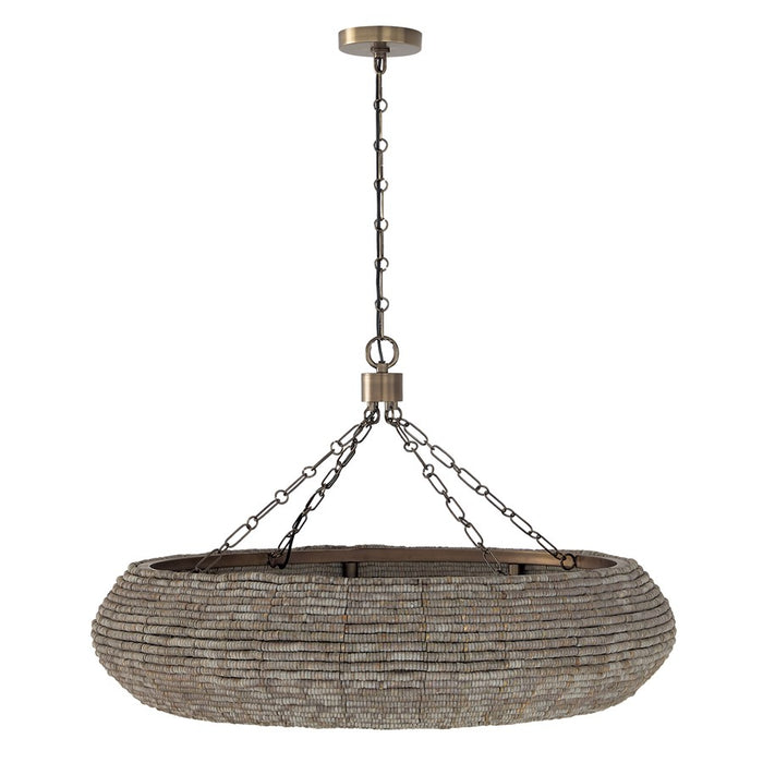 Capital Lighting Morada 8Lt Chandelier, Aegean Grey and Dark Brass