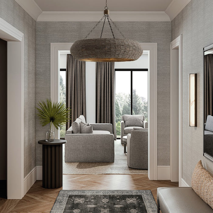 Capital Lighting Morada 8Lt Chandelier, Aegean Grey and Dark Brass