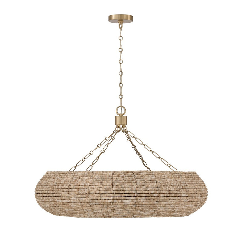 Capital Lighting Morada 8Lt Chandelier,Lt Fawn and Matte Brass