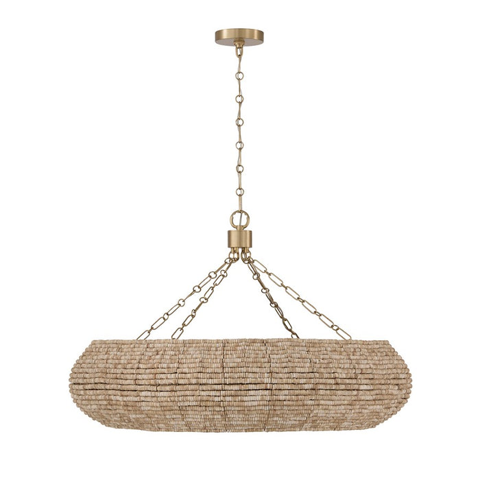 Capital Lighting Morada 8Lt Chandelier,Lt Fawn and Matte Brass - 459781LFB