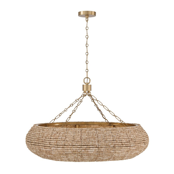 Capital Lighting Morada 8Lt Chandelier,Lt Fawn and Matte Brass