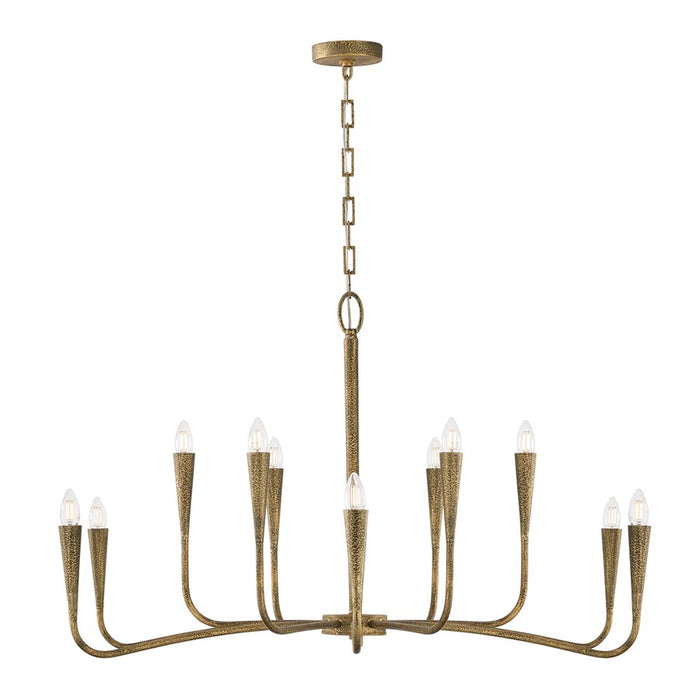 Capital Lighting Savari 12 Light Chandelier, Artisan Gold - 459801ARG