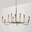 Capital Lighting Savari 12 Light Chandelier, Artisan Gold