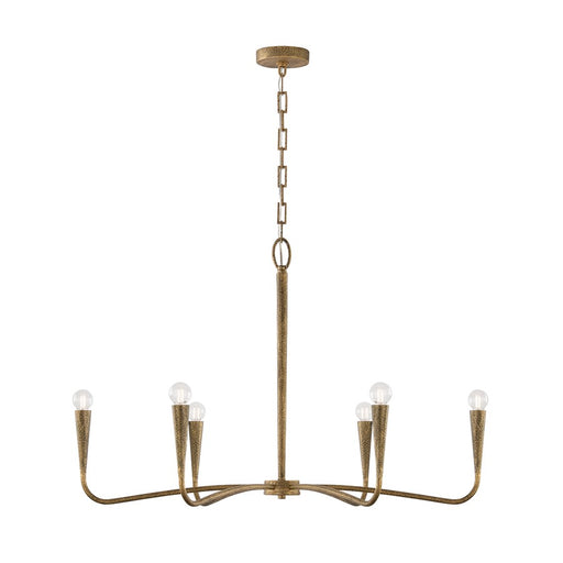 Capital Lighting Savari 6 Light Chandelier, Artisan Gold - 459861ARG