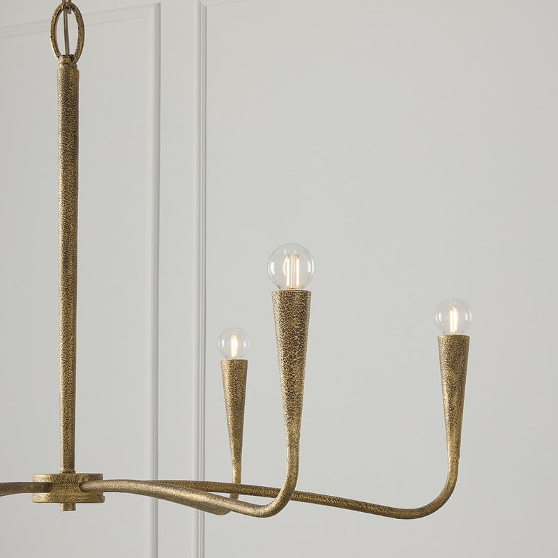 Capital Lighting Savari 6 Light Chandelier, Artisan Gold