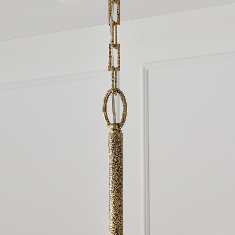 Capital Lighting Savari 6 Light Chandelier, Artisan Gold