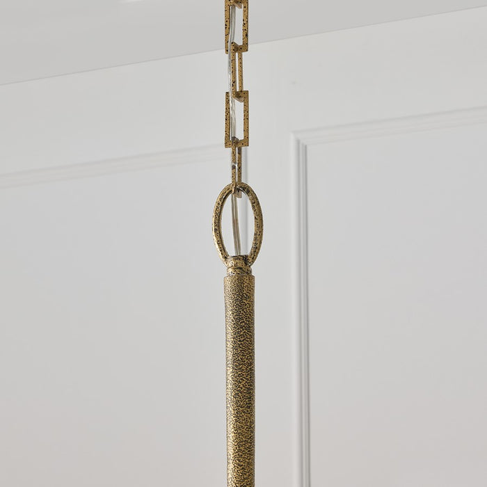 Capital Lighting Savari 6 Light Chandelier, Artisan Gold