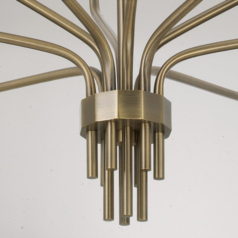 Capital Lighting Palmer 10 Light Chandelier, Antiqued Brass
