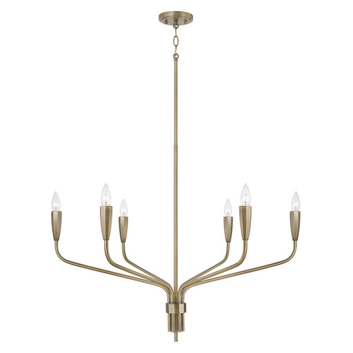 Capital Lighting Palmer 6 Light Chandelier, Antiqued Brass - 460461ANB