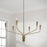 Capital Lighting Palmer 6 Light Chandelier, Antiqued Brass