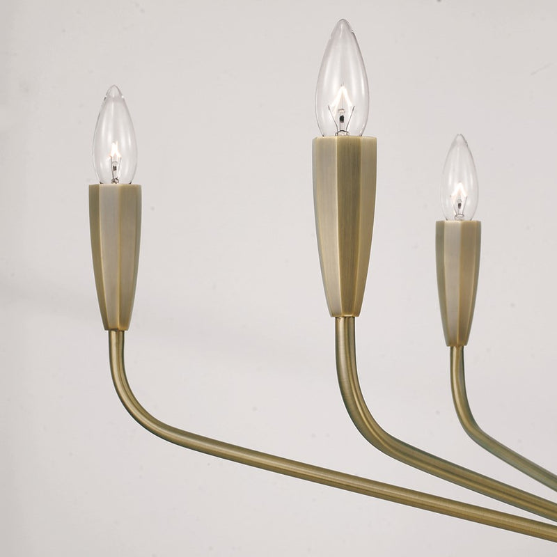 Capital Lighting Palmer 6 Light Chandelier, Antiqued Brass