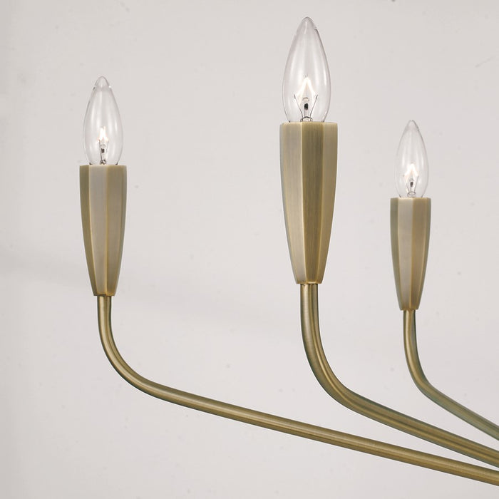 Capital Lighting Palmer 6 Light Chandelier, Antiqued Brass