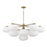 Capital Lighting Soren 13Lt Chandelier, Aged Brass/Soft White Glass - 460501AD